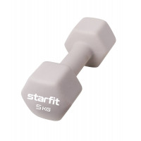 Гантель неопреновая 5 кг Star Fit DB-201 тепло-серый пастель