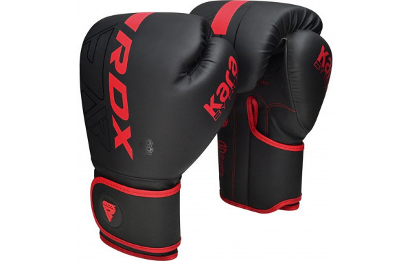 Перчатки тренировочные RDX BGR-F6MR-16OZ черный\красный матовый 600_380