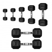 Гантель 20кг Perform Better Rubber Encased Hex Dumbbells 4137-20\BK-20-00