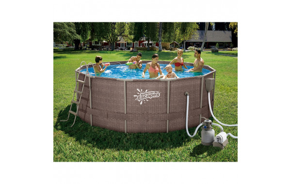 Каркасный бассейн круглый 366х122см SummerEscapes Polygroup P20-1248-S 600_380