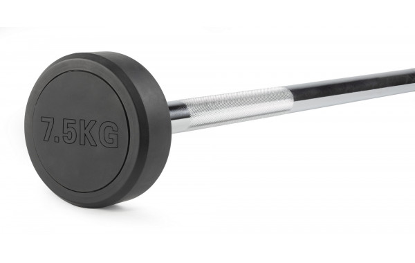 Штанга неразборная обрезиненная 7,5 кг. Прямой гриф VictoryFit VF-DX4075 600_380