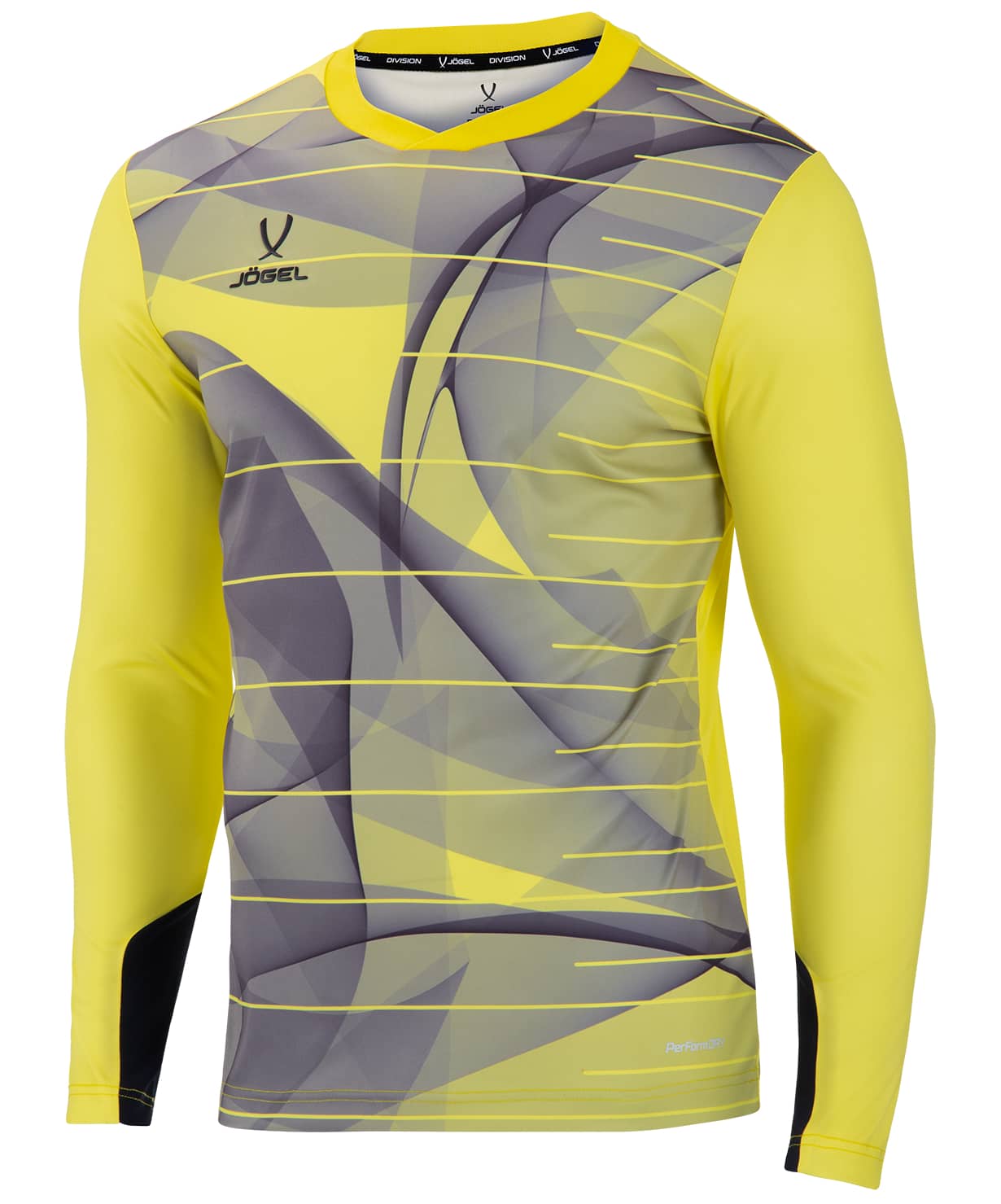 Свитер вратарский Jogel DIVISION PerFormDRY GK Pattern LS, желтый/черный/белый 1230_1479