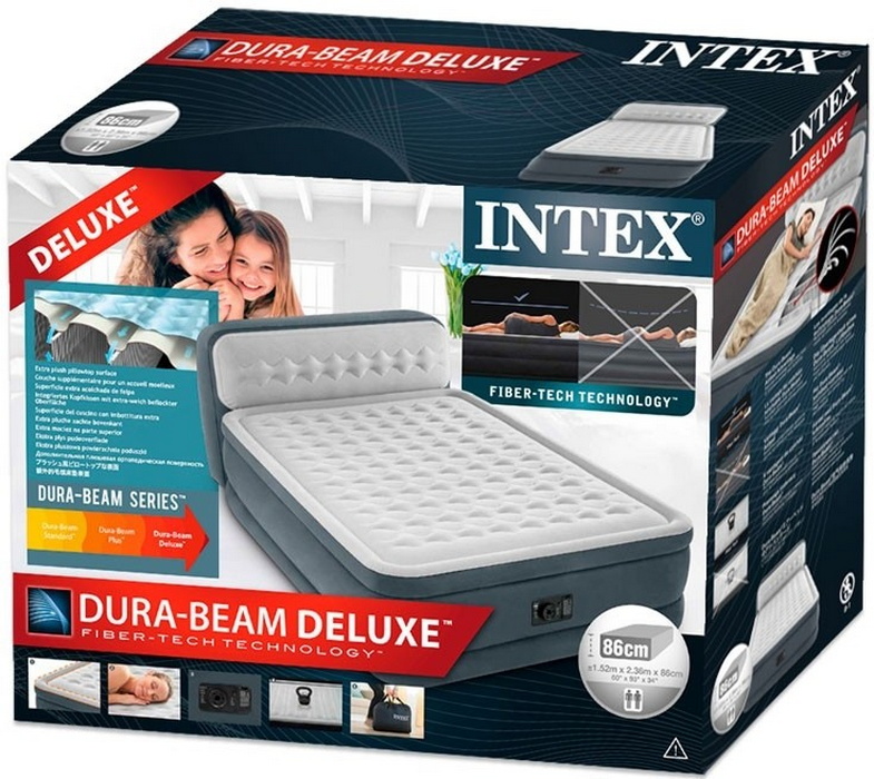 Надувная кровать Intex Headboard Airbed 152х236х86см со спинкой 64448 785_700