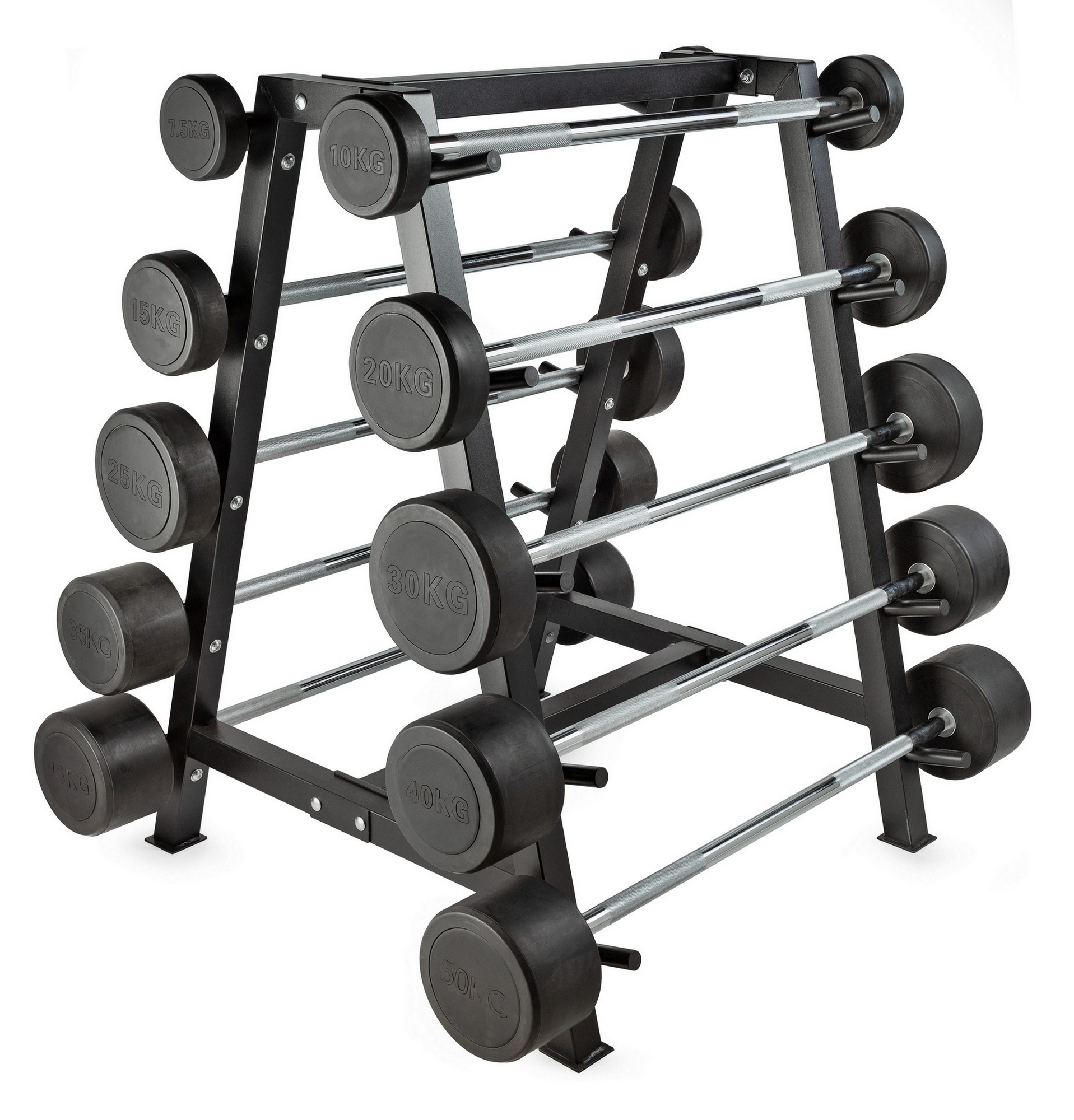 Штанга неразборная обрезиненная 7,5 кг. Прямой гриф VictoryFit VF-DX4075 1917_2000