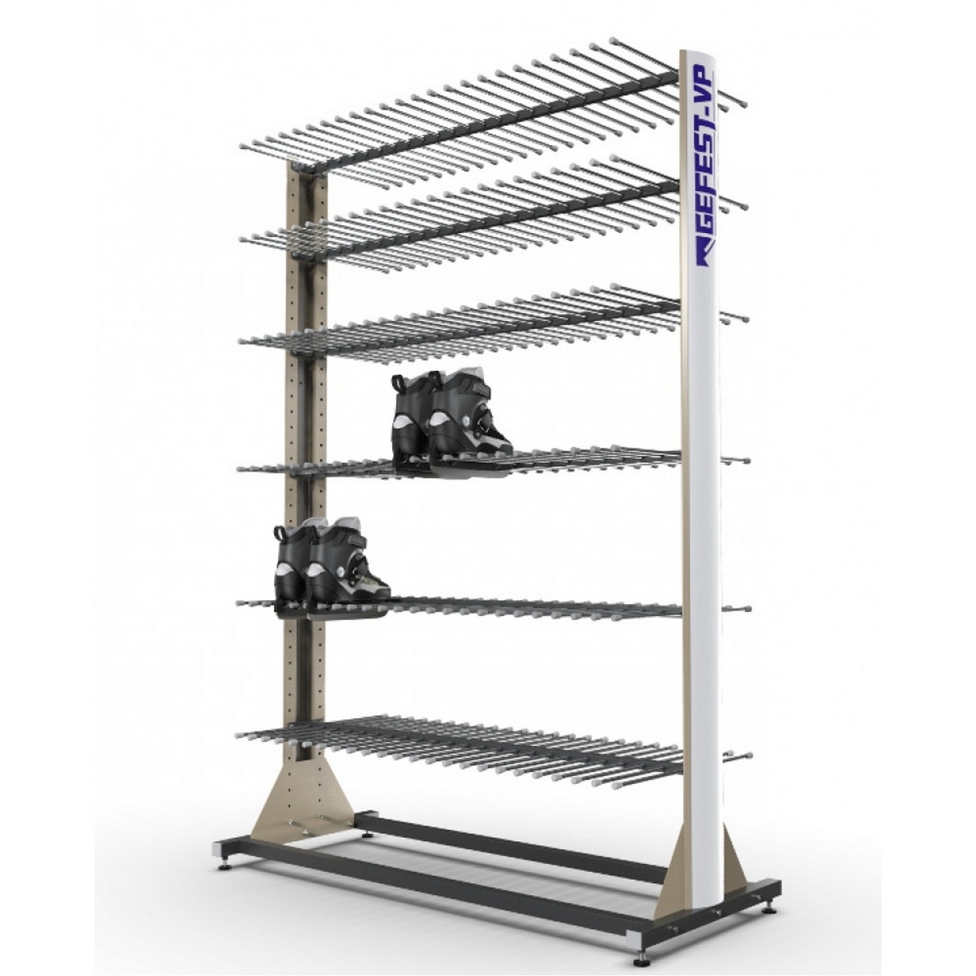 Стеллаж Премиум для коньков и роликов, двухсторонний 219х215х67см Gefest KPD6-96 2000_2000
