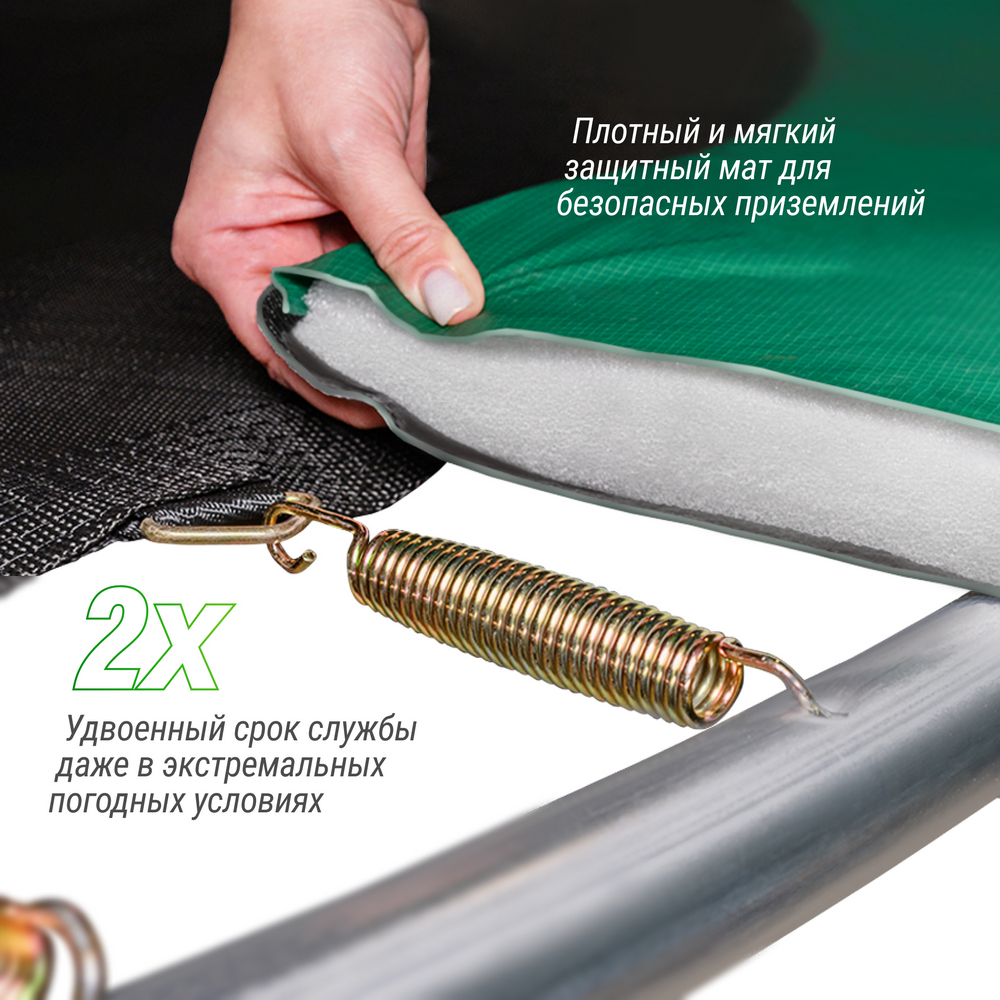 Батут Unix Line SUPREME BASIC 10 ft (green) TRUSUB10G 1000_1000