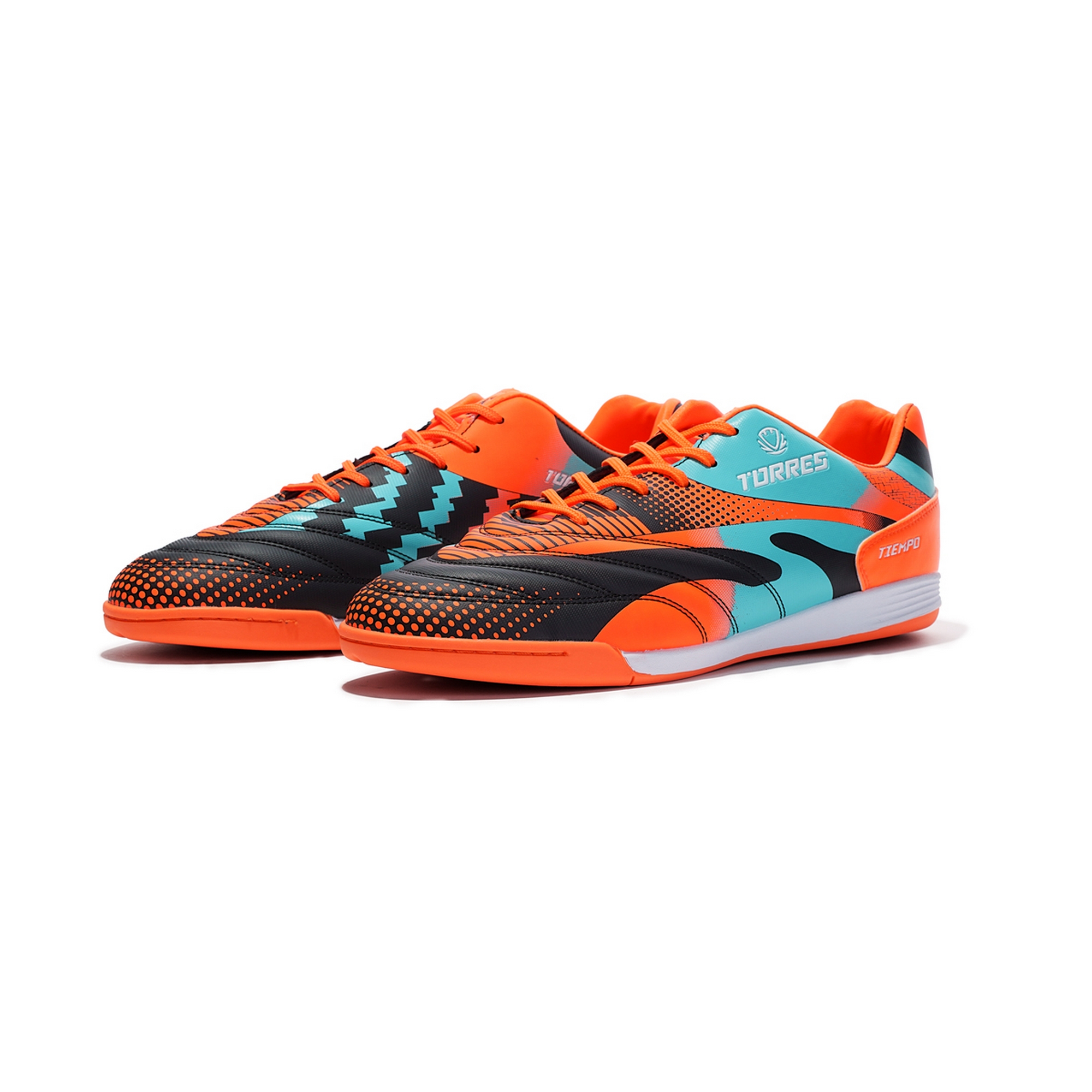 Бутсы зальные Torres TIEMPO TS134236-417 оранжево-бирюзовый 2000_2000
