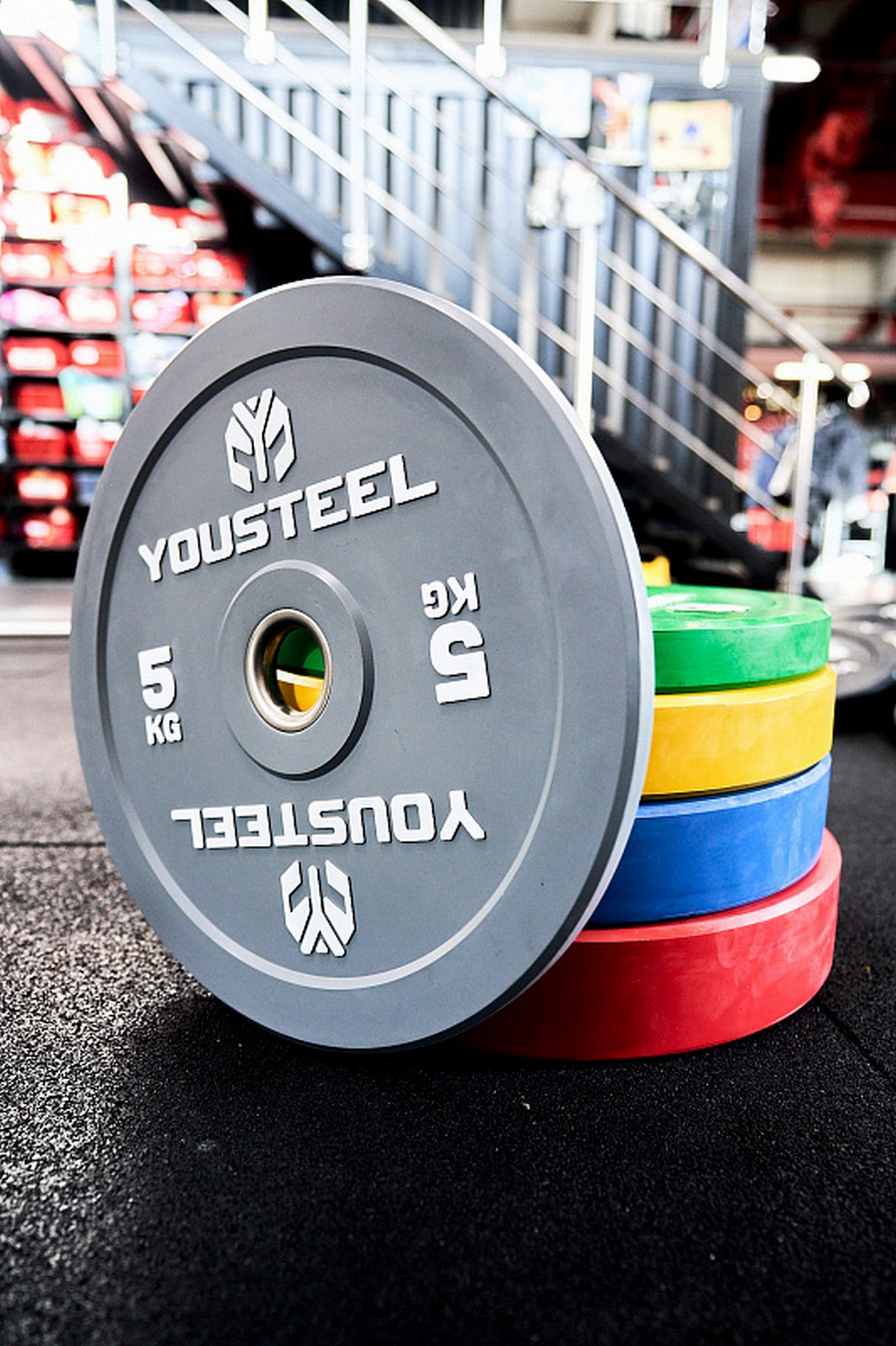 Диск 5кг YouSteel EVO Bumper Plate серый 1332_2000