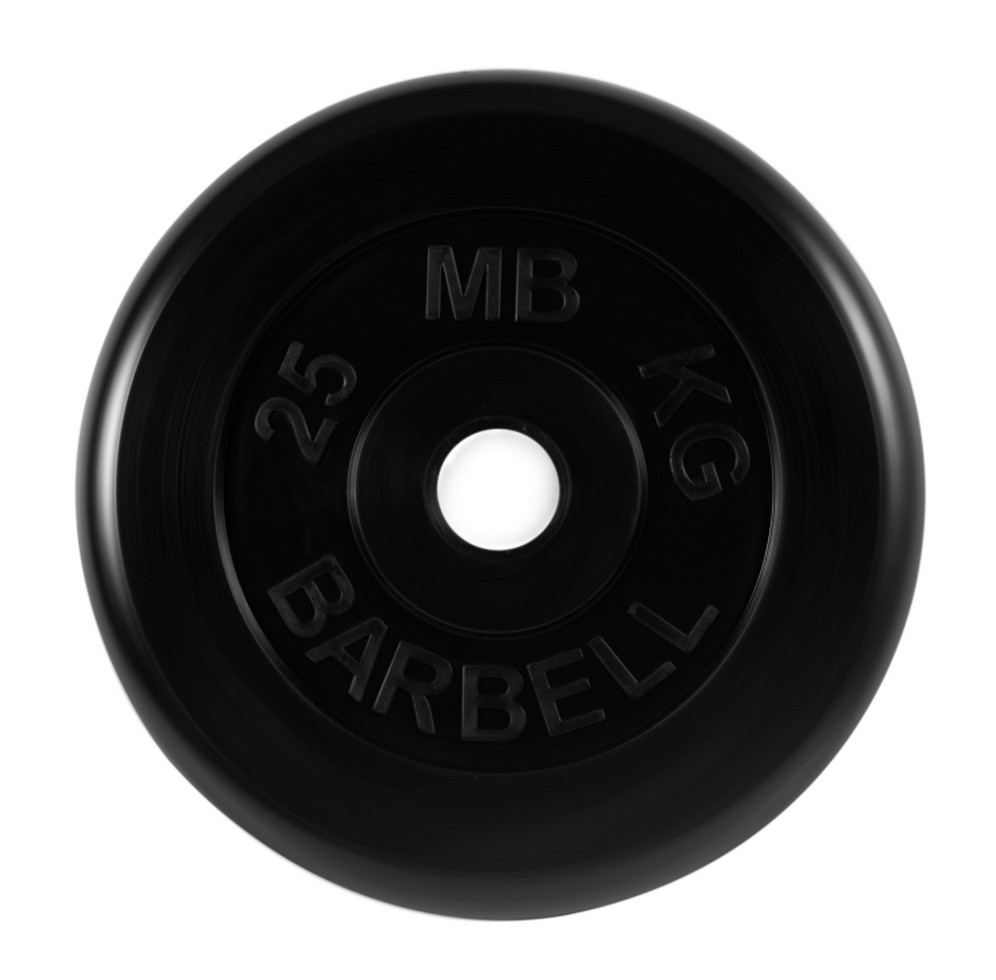 Диск обрезиненный d51мм MB Barbell MB-PltB51-25 25кг черный 996_980