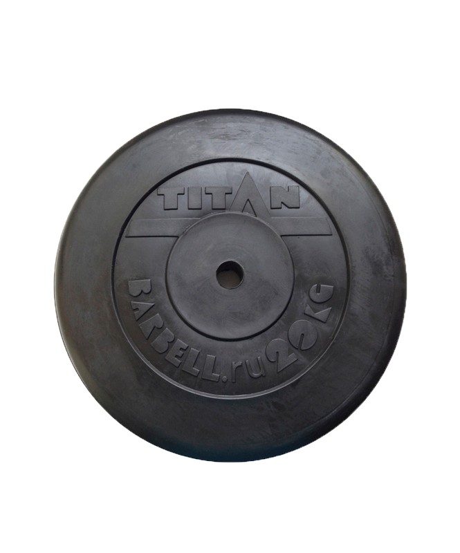 Диск обрезиненный d51мм Titan черный 20 кг 665_800