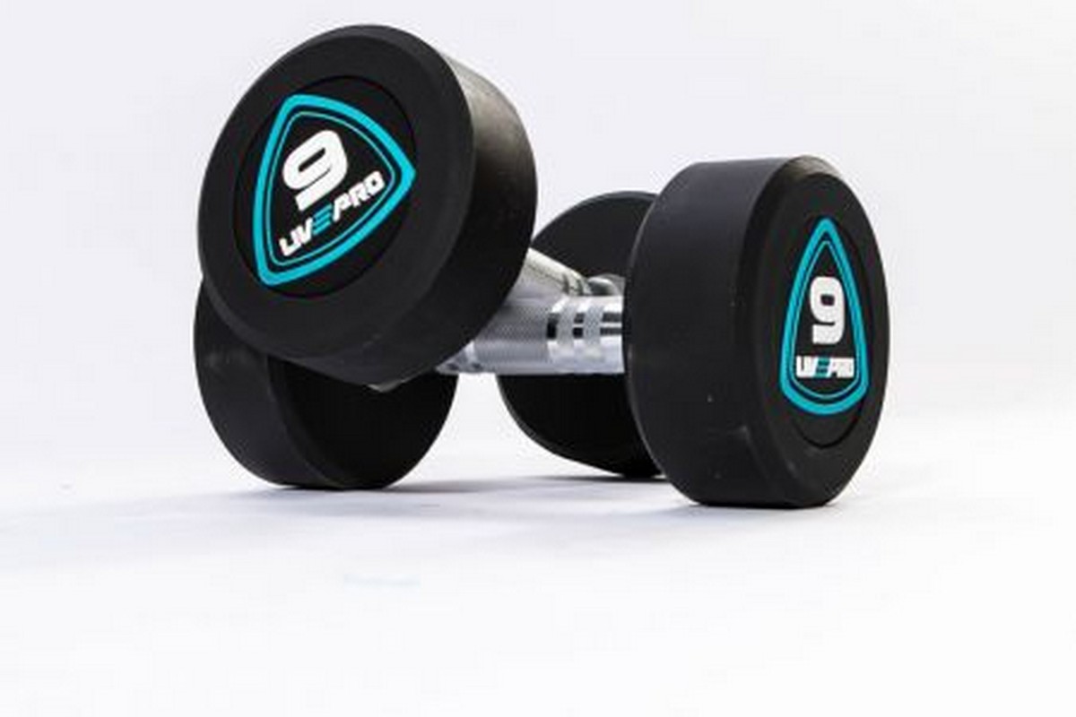 Гантели в уретане 9 кг Live Pro Studio Dumbbells LP8075-09 1200_800