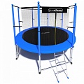 Батут i-Jump Classic 8FT 244 см с нижней сетью и лестницей синий 120_120