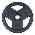 Диск обрезиненный 3-мя хватами Iron King черный D50 мм 25 кг 120_120